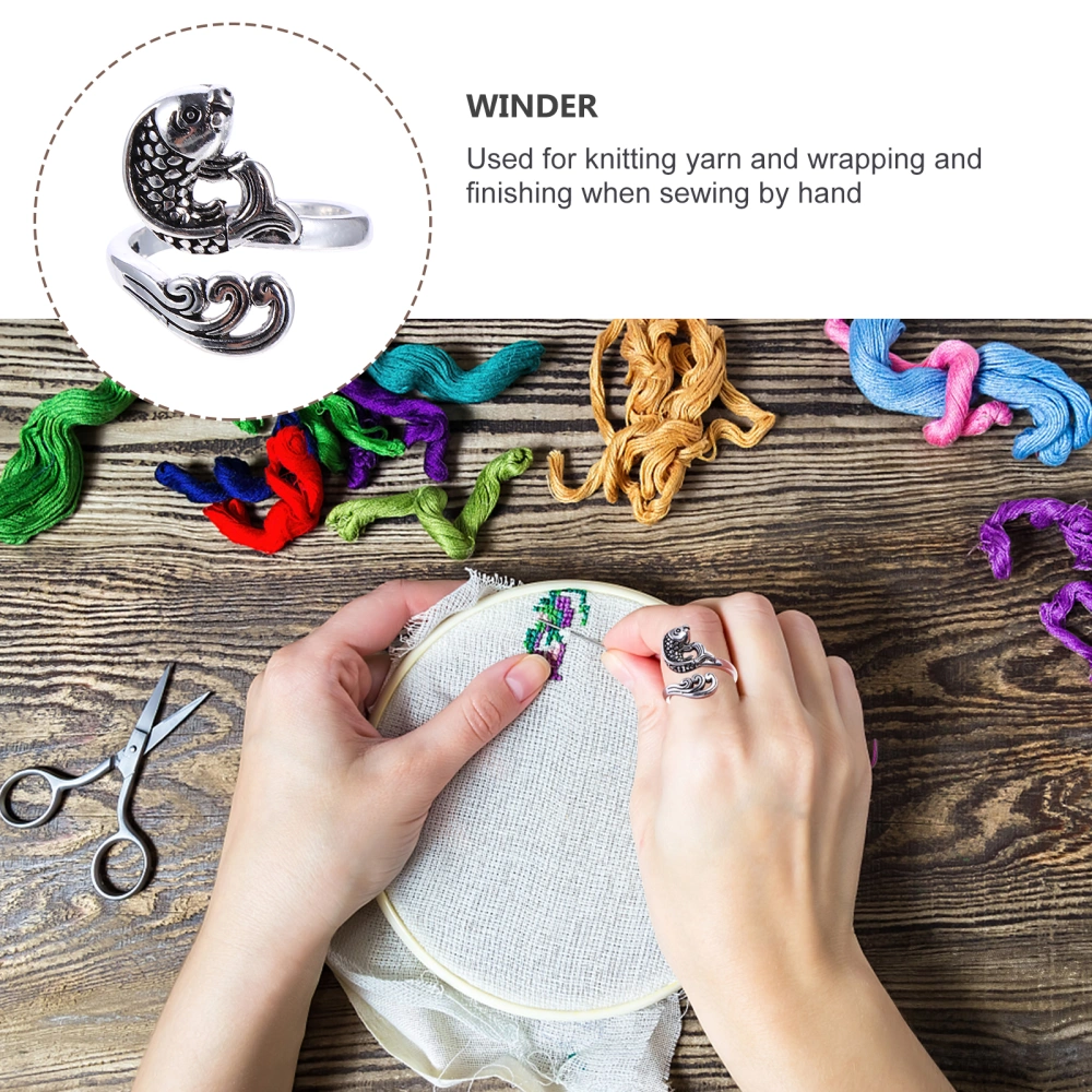 2pcs Knitting Loop Adjustable Crochet Loop Knitting Tool Yarn Knitted Ring