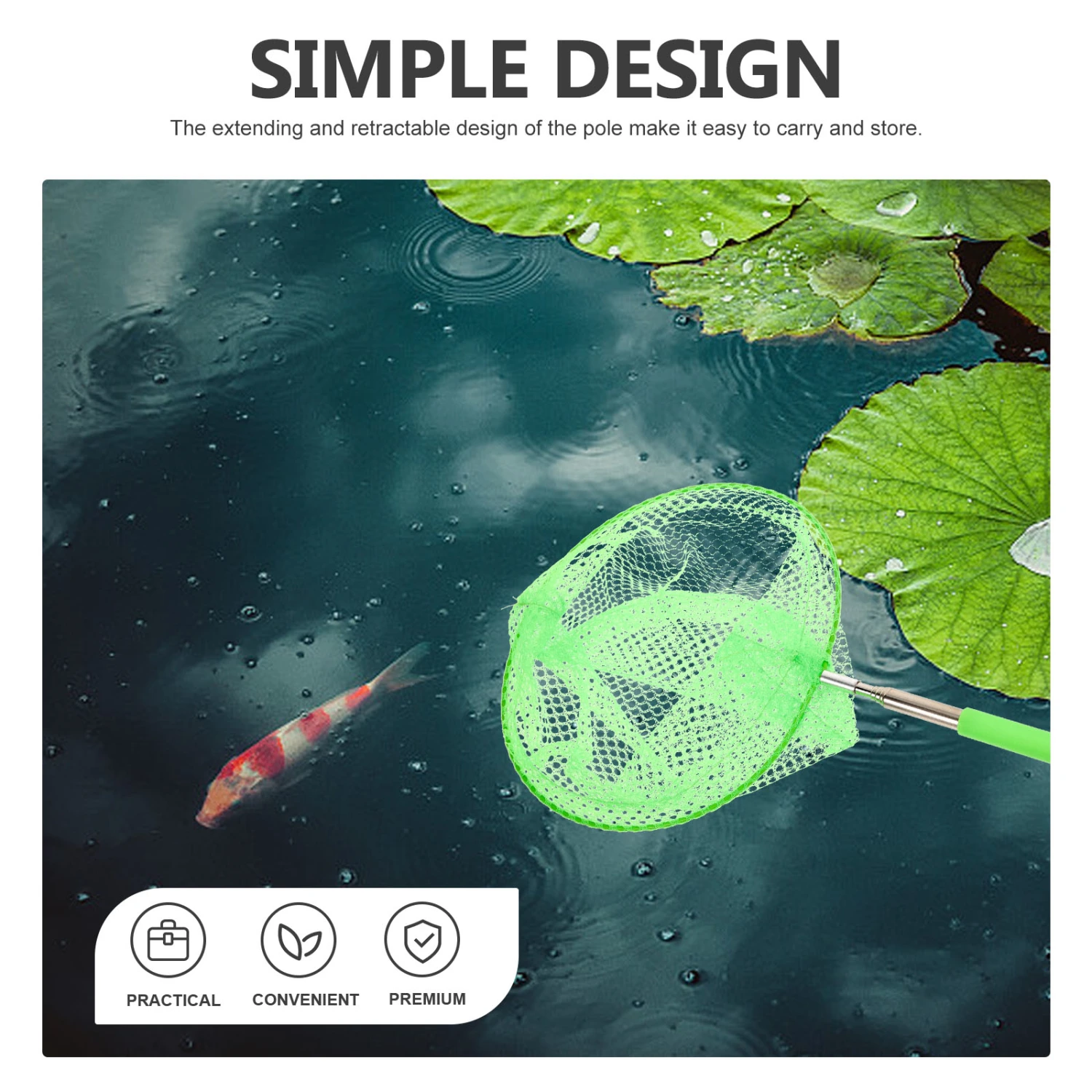 1 Set of Telescopic Fishing Net and Foldable Bucket Set Outdoor Fish Catching Net Portable Water Bucket
