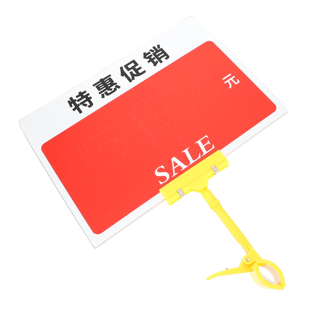 1pc Price Tag Commodity Price Tag Board Shop Price Tag with Clip and Decals