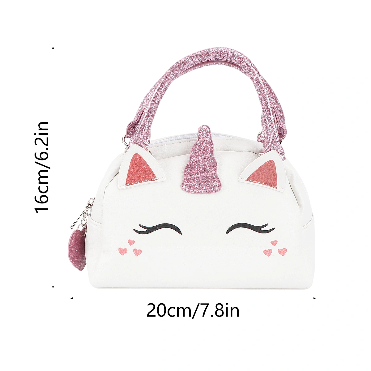 1PC Fashion Unicorn Handbag Lovely Heart Girl Handbag Casual Women Handbag