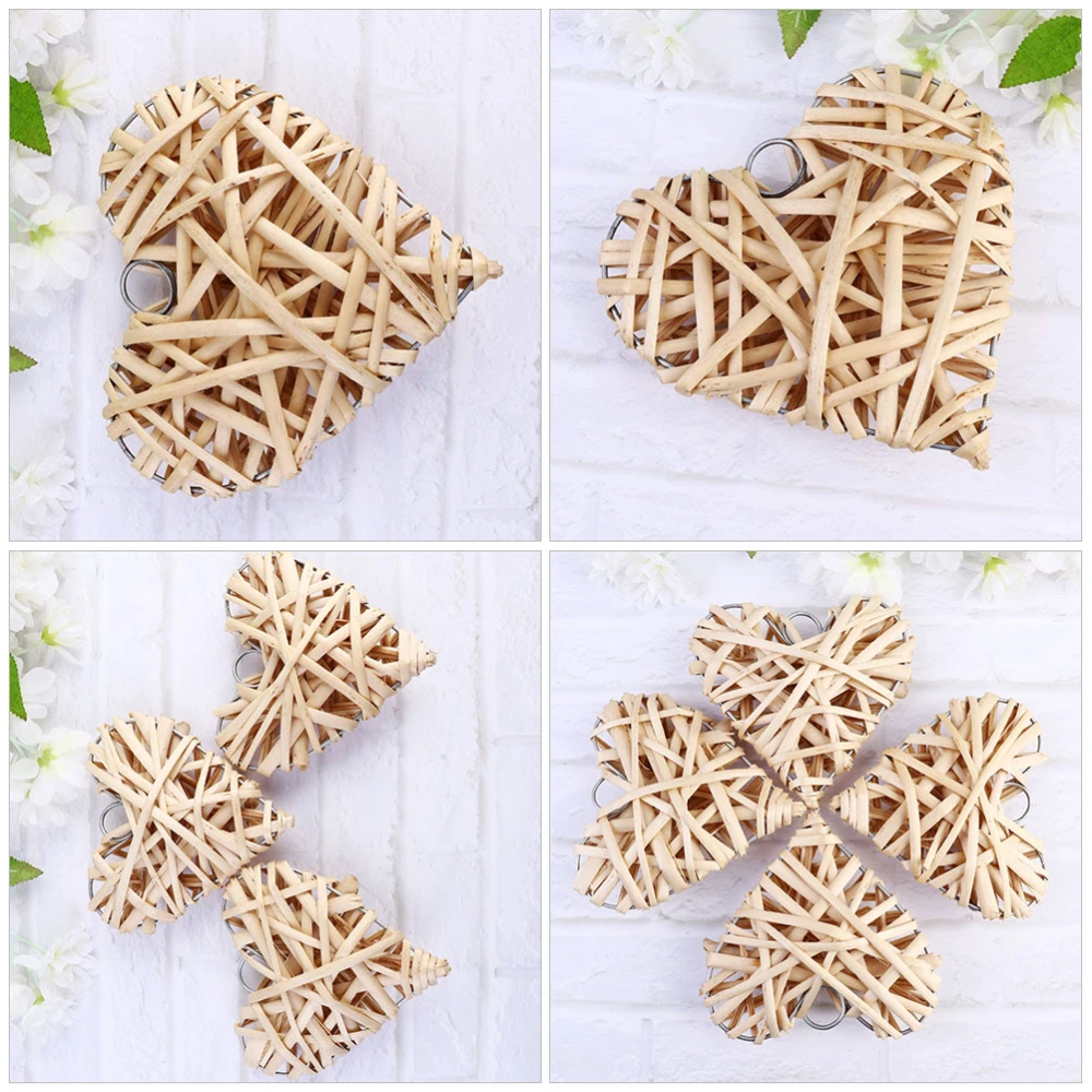 Heart Shape Wall Hanging Decoration Woven Heart Wall Hanging Ornament Heart Woven Ball