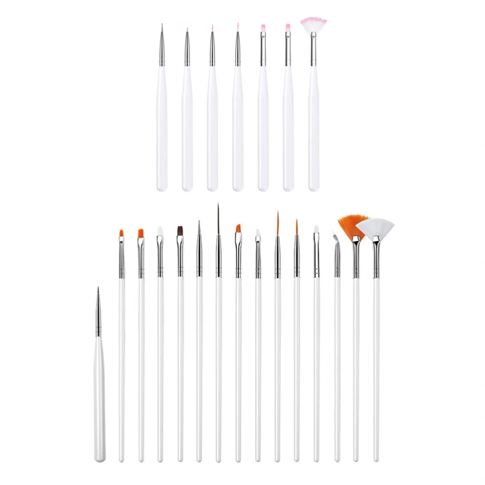 22pcs Professional Nail Art Liner Brushes Nail Art Pen Nail Painting Brushes Point Drill Pens Manicure Brush Nail Painting Tools