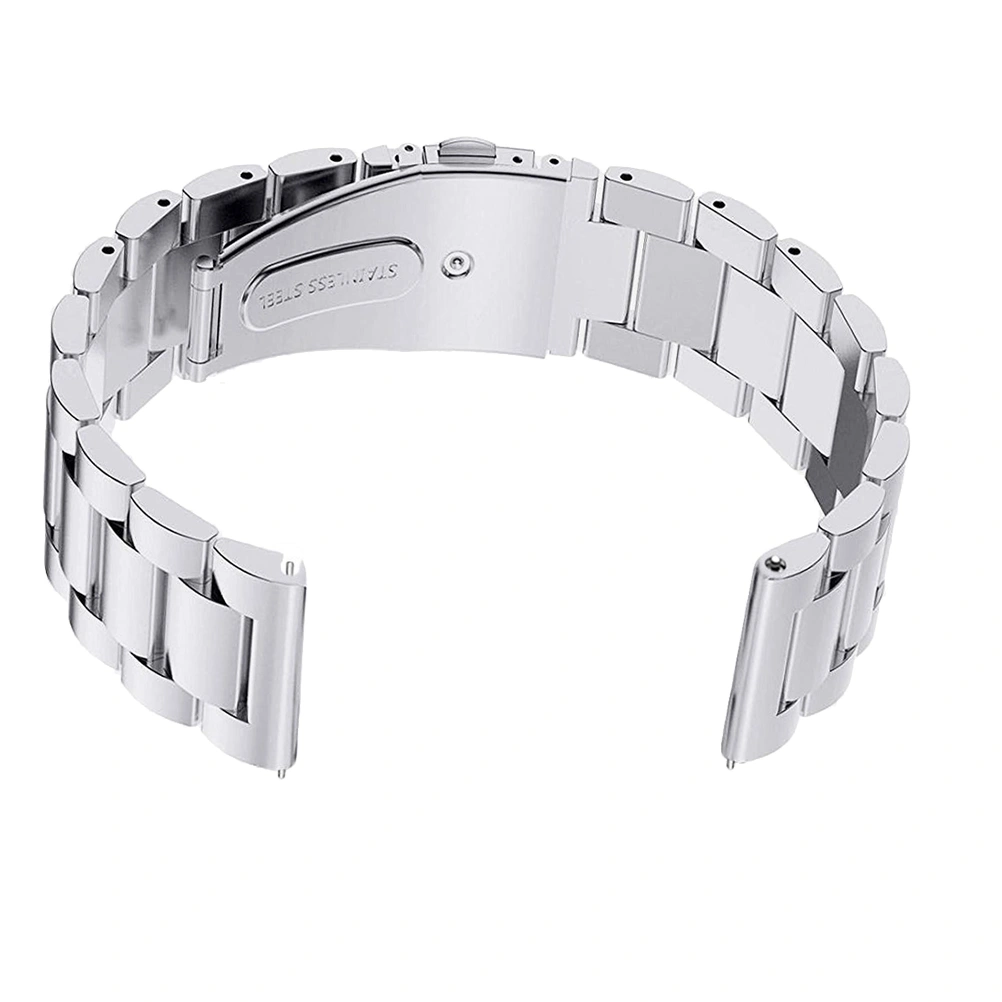 1pcs 22mm Width Metal Strap Watch Band Smart Watch Band for Gear S3 Watch(Silver)