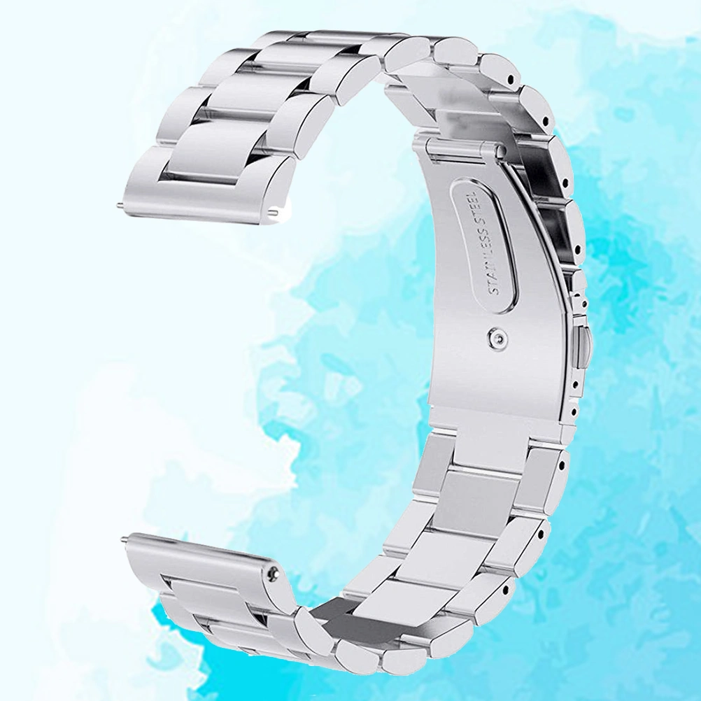 1pcs 22mm Width Metal Strap Watch Band Smart Watch Band for Gear S3 Watch(Silver)
