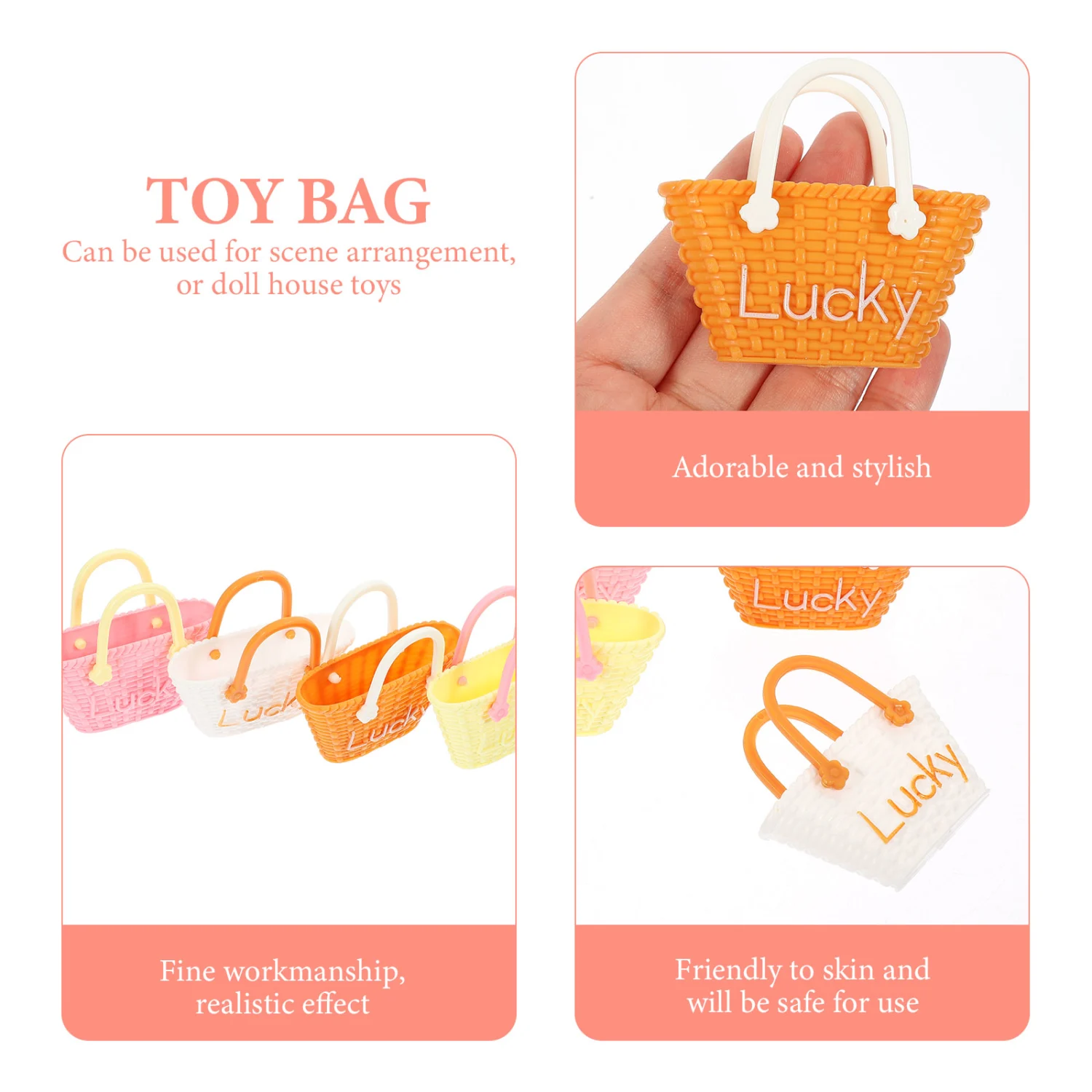 12pcs Baby Girls Bag Toys Purse Toys for Girls Reborn Baby Doll Accessories