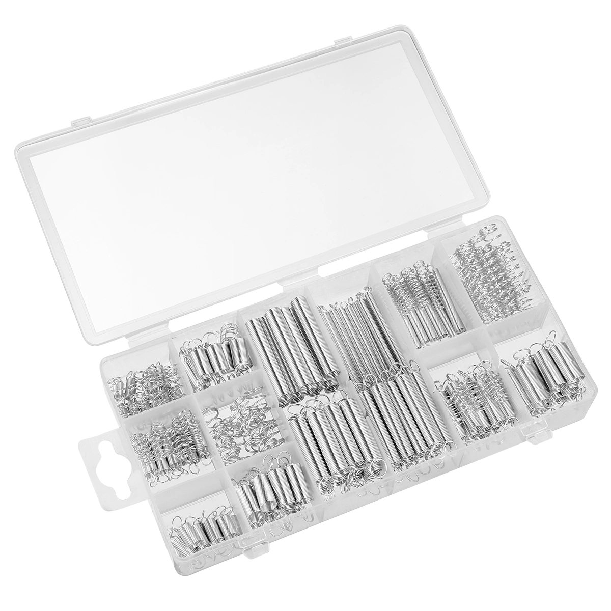 WINOMO 200PCS Spring Assortment Spiral Spring Galvanized Spring Set Spring Rate Extension Spring