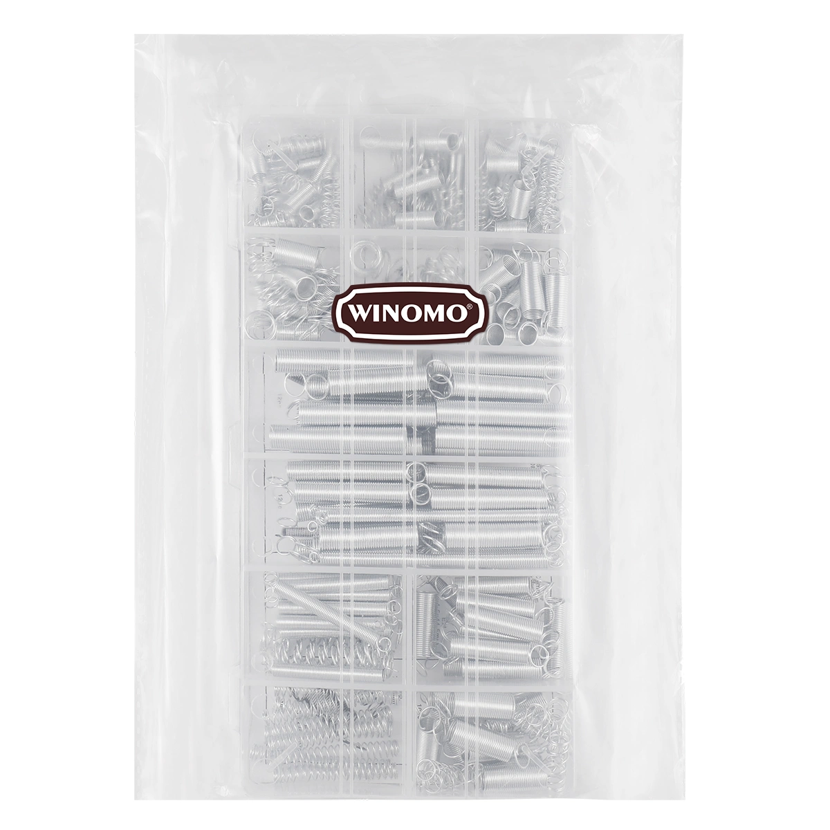 WINOMO 200PCS Spring Assortment Spiral Spring Galvanized Spring Set Spring Rate Extension Spring