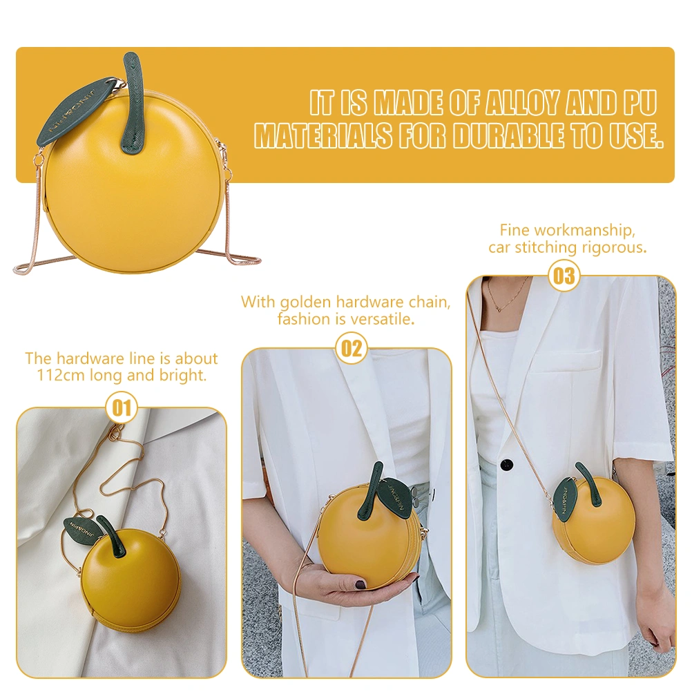 Fashion Apple-shape Cross Body Pouch Women Single-shoulder Bag Storage Bag