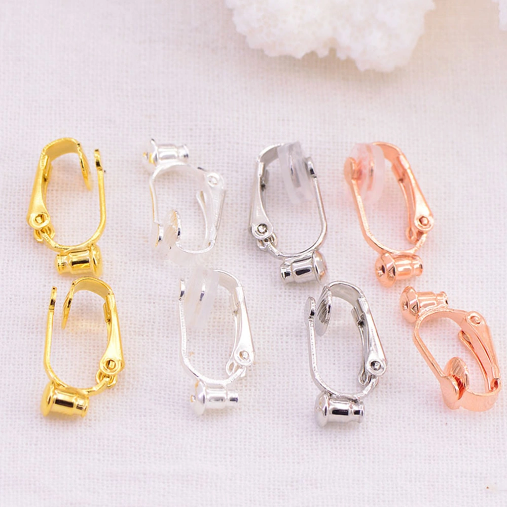 20PCS DIY Ear Clips Earrings Accessories Ear No Cutting Earring Clips Converters Decor Gift (Golden and Silver)