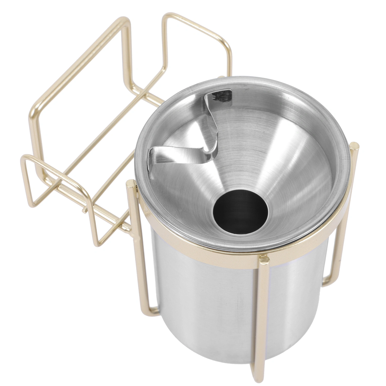 2pcs Punch-free Ashtrays Wall-mounted Ash Container Stainless Steel Bathroom Ashtray