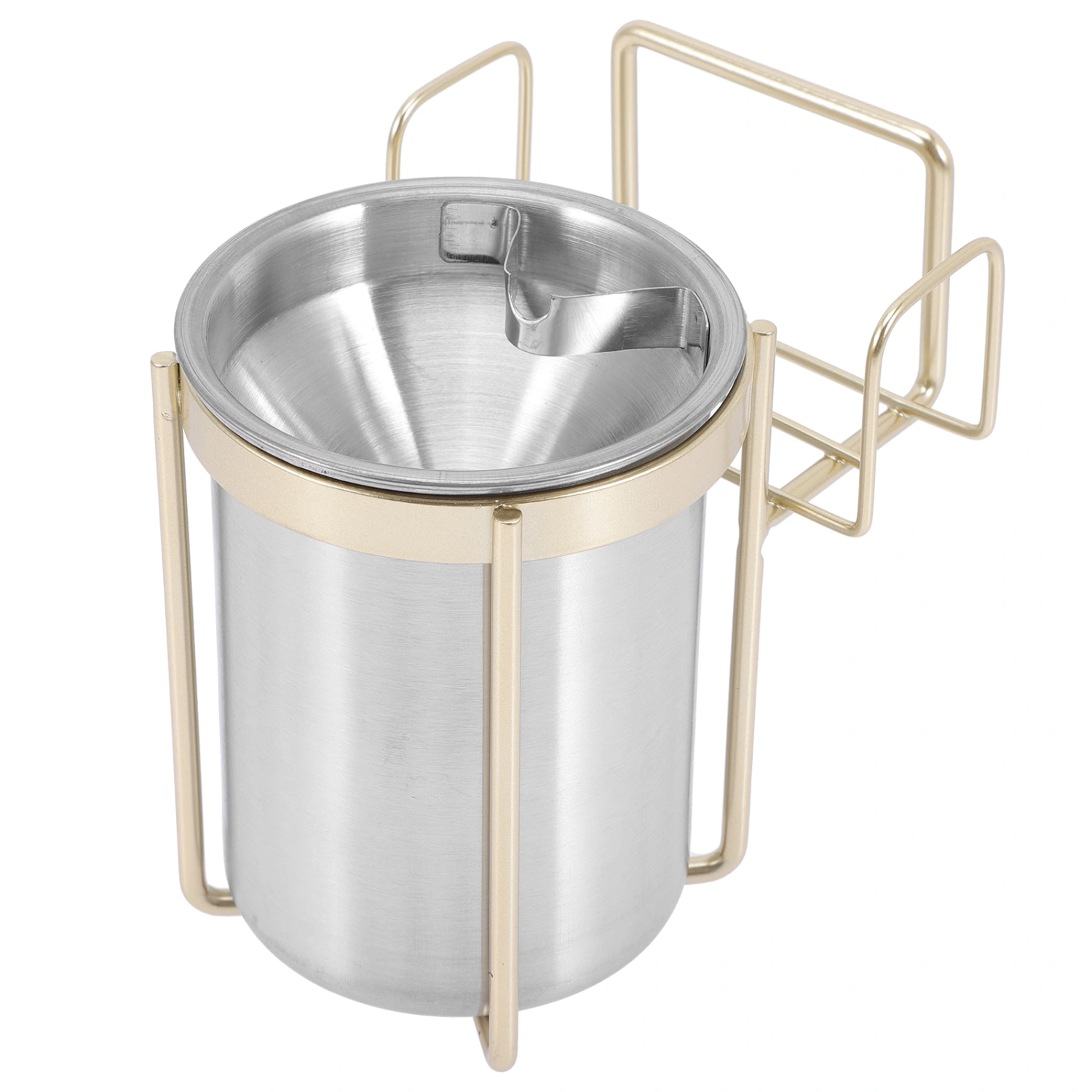 2pcs Punch-free Ashtrays Wall-mounted Ash Container Stainless Steel Bathroom Ashtray