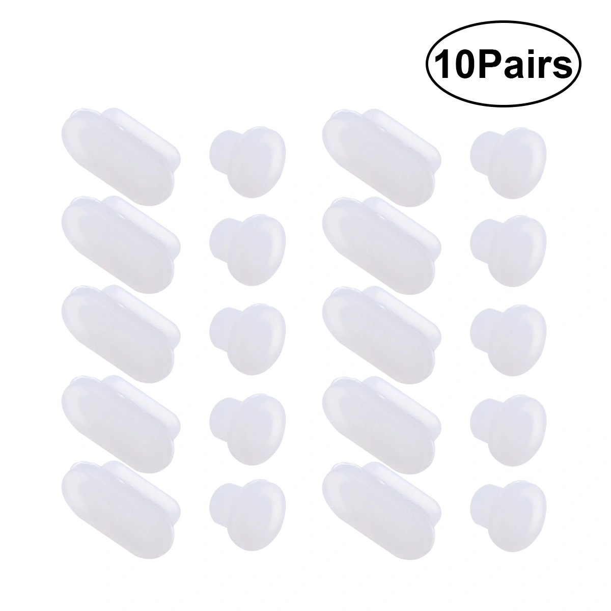10 Pairs 3.5mm Earphone Jack Anti Dust Plugs And Type-C Port Plugs for Android Phones Laptop PC (Transparent)