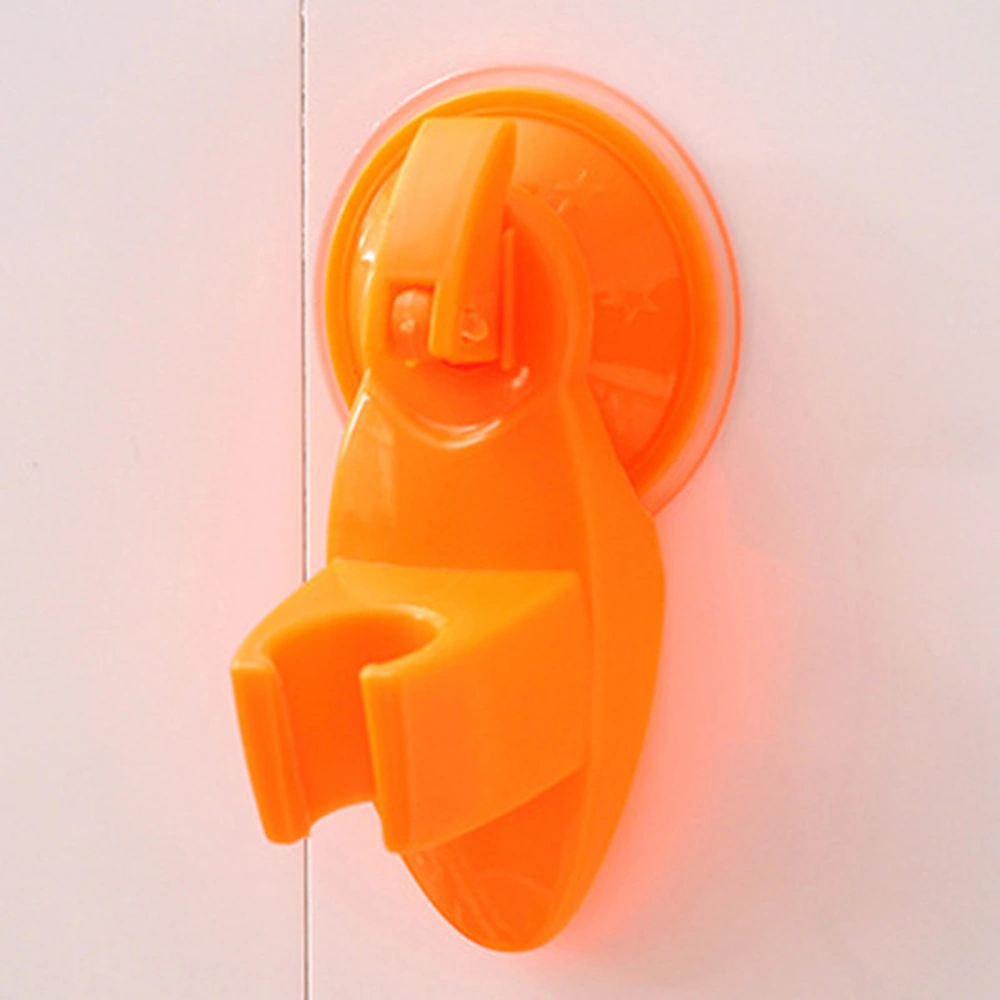 New Shower Room Bathroom Suction Type Chuck Holder Fixed Wall Mount Bracket (Orange)