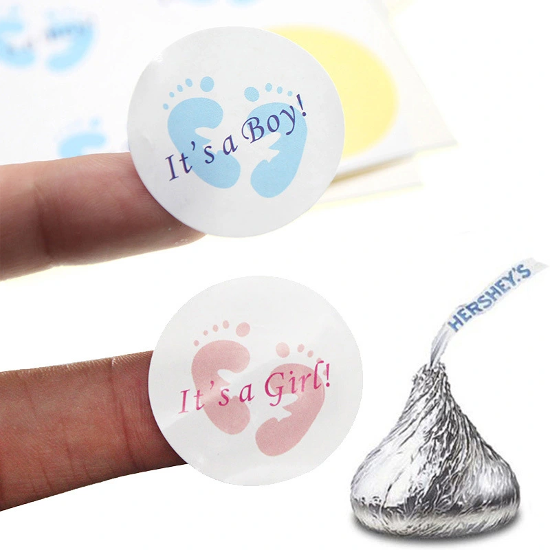 50 Sheets of Gift Box Sealing Sticker Paper Made Gift Box Sticker Self-adhesive Candy Box Decal