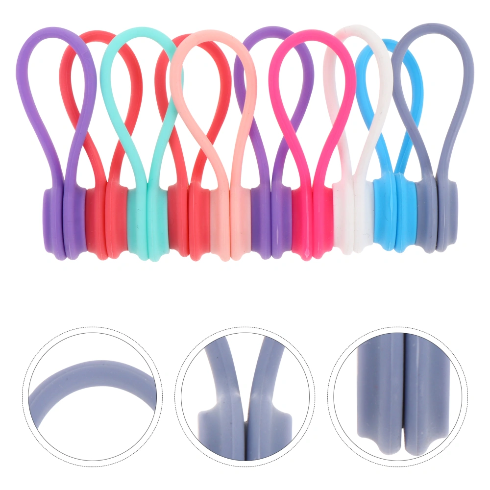 10PCS Cable Organizer Magnetic Clip Headphone Earbud Cord Winder Manager Keeper