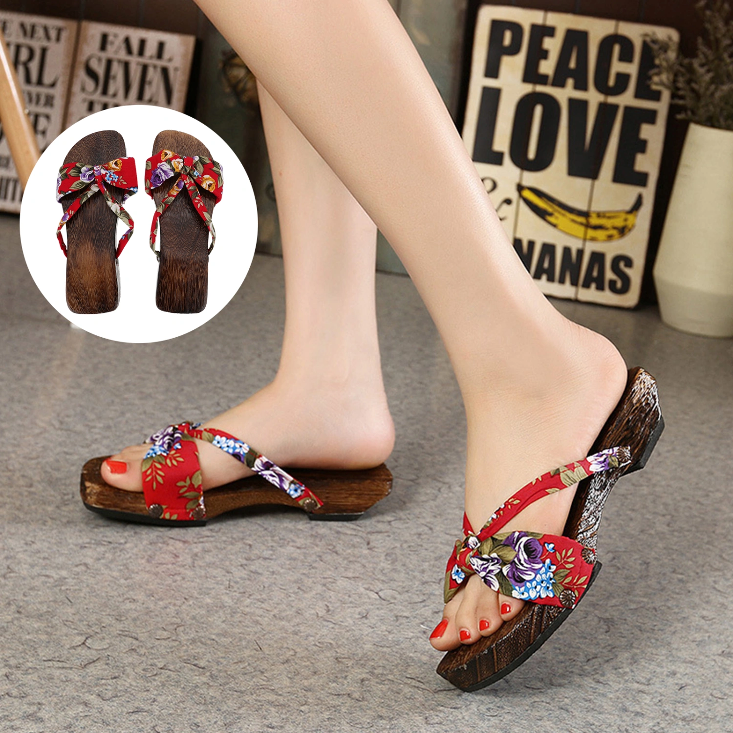 1Pair Flat Sole Female Sandals Anti-skid Fashion Slippers Summer Beach Footwear