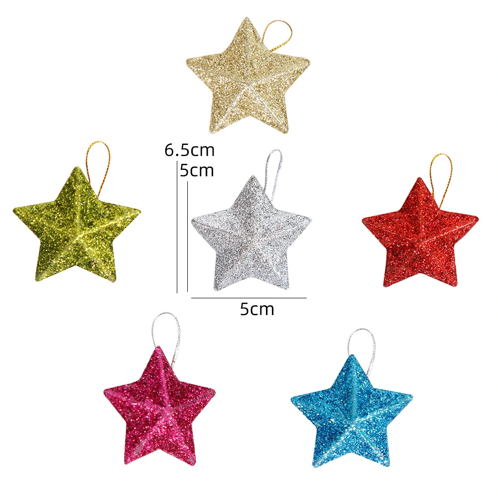 12pcs Xmas Tree Hanging Ornaments Christmas Hanging Star Christmas Tree Decorations