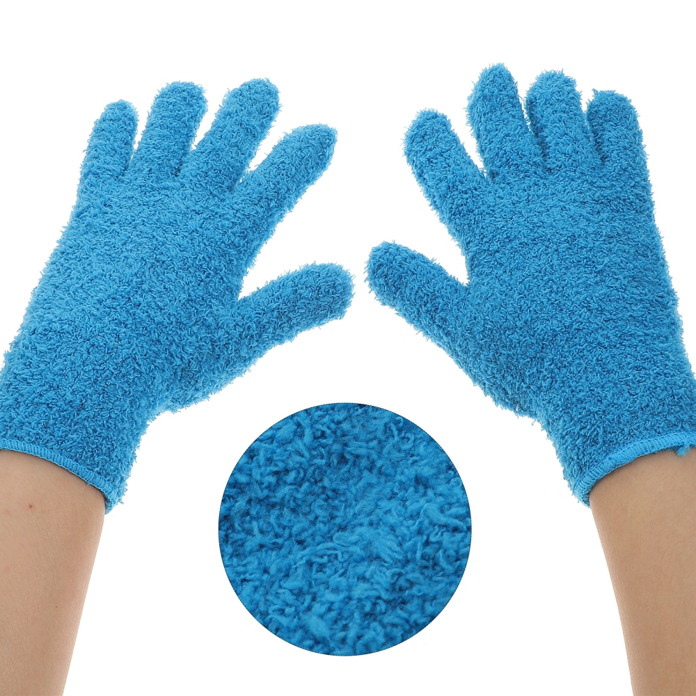 4Pcs Microfiber Auto Dusting Cleaning Gloves Home Cleaning Coral Fleece Gloves