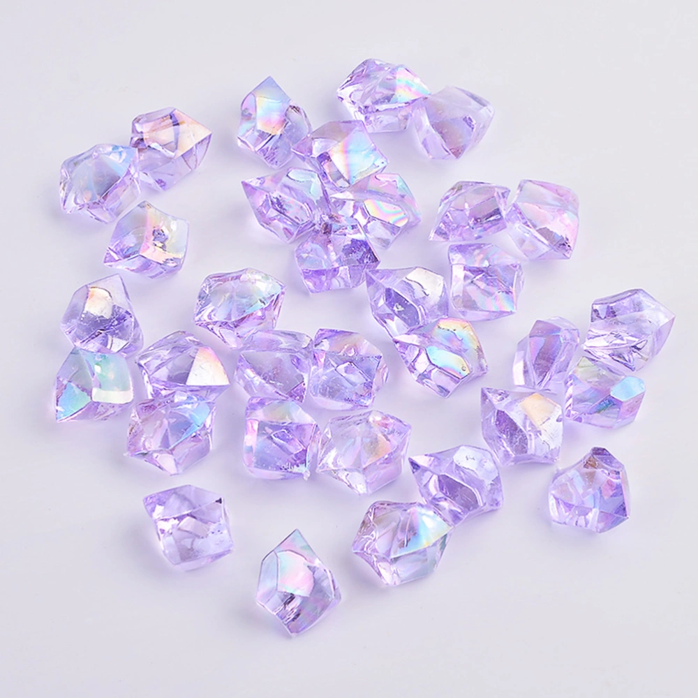 500pcs/Pack Imitated Crystal Ornament Plastic Colored Stones Acrylic Gems DIY Accessories (Mixed Colors)