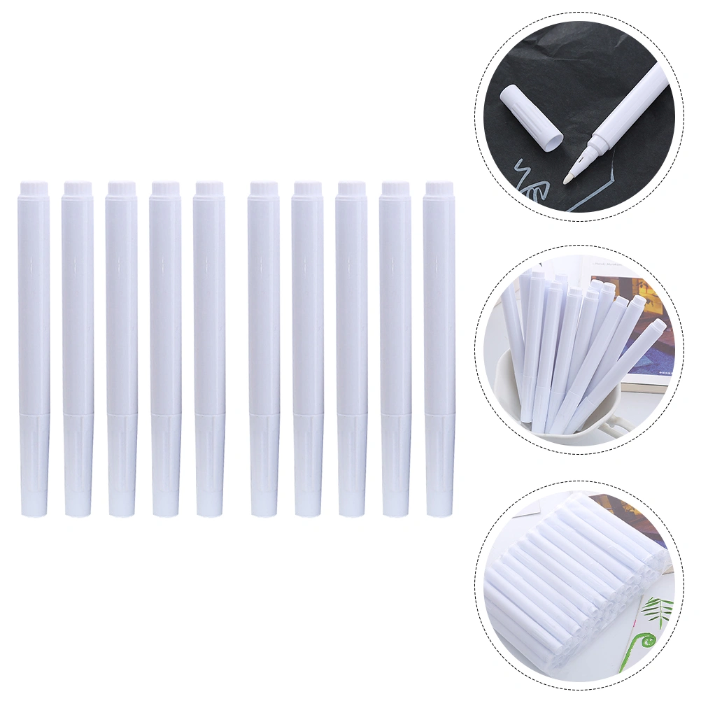 20Pcs White Liquid Chalk Marker Pens Erasable Chalkboard Pens for Blackboard (White)