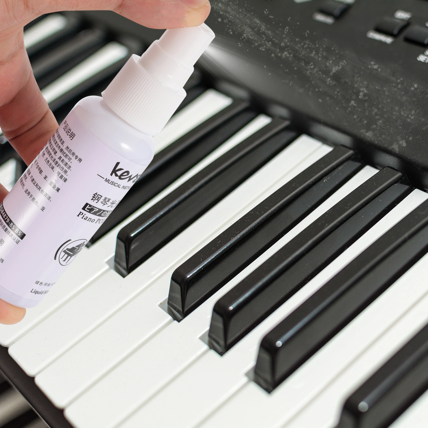 1Pc Professional Piano Brightener Piano Key Cleaner 50ML Piano Key Care Solution