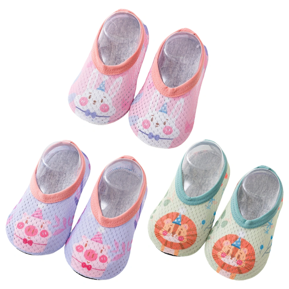 3 Pairs Non-slip Flooring Socks Particle Sole Floor Socks for Kids