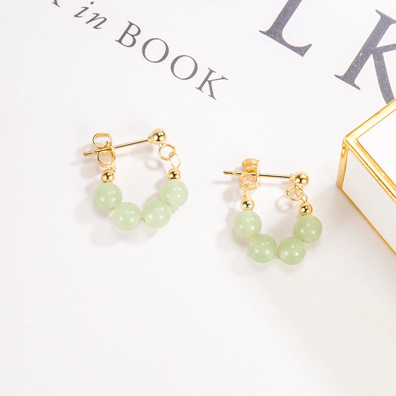 1 Pair Natural Jade Earrings Women Jade Earring Ear Decor Ear Jewelry for Women