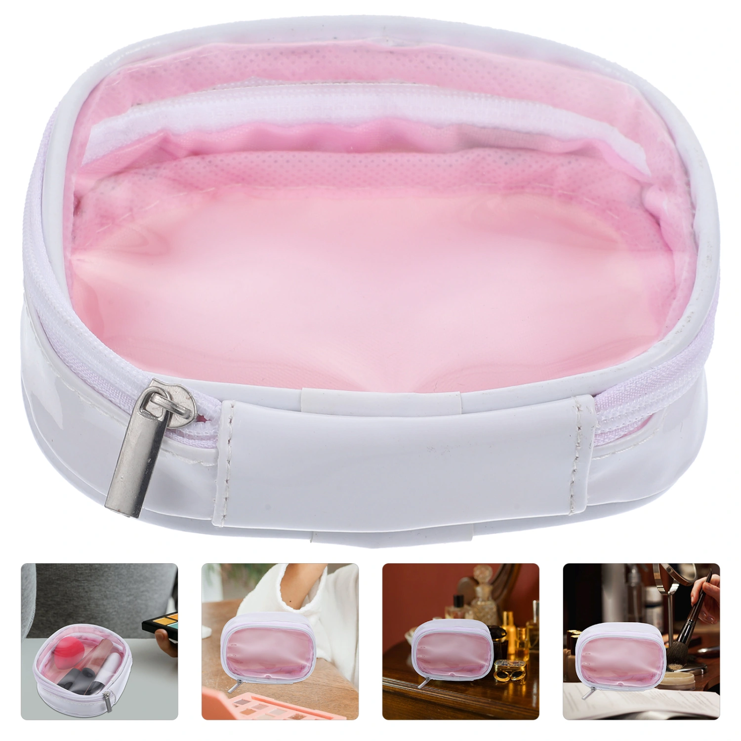 Clear Cosmetic Bag Travel Makeup Bag Portable Toiletry Bag Transparent Cosmetic Bag