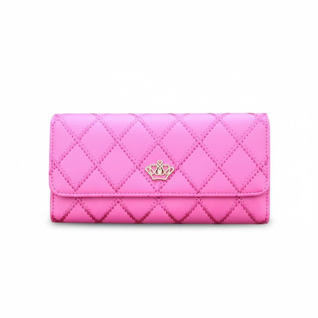 Women Girls PU Multi Holder Long Wallet Purse Cellphone Bag Clutch Bag (Rosy)