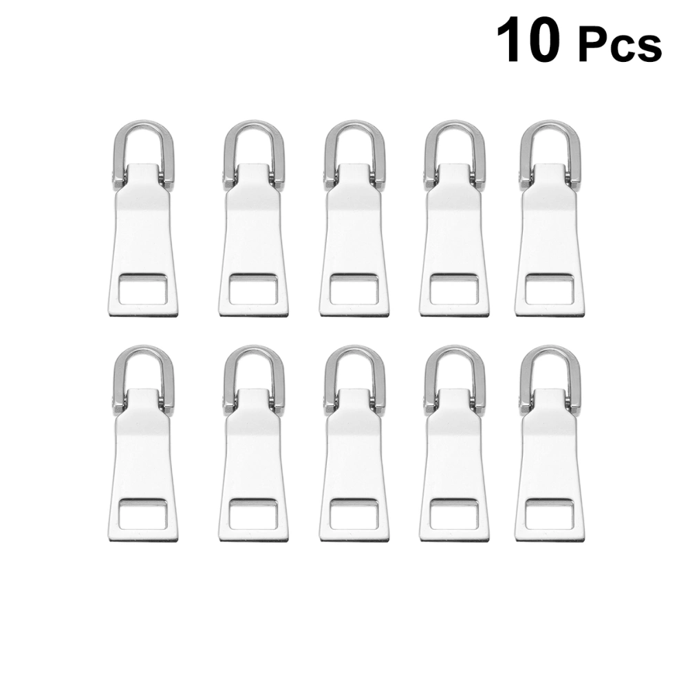 10Pcs Detachable Zipper Fixers Repair Pull Tabs Clothes Pants Luggages Bags Zipper Head Fittings Zipper Sliders