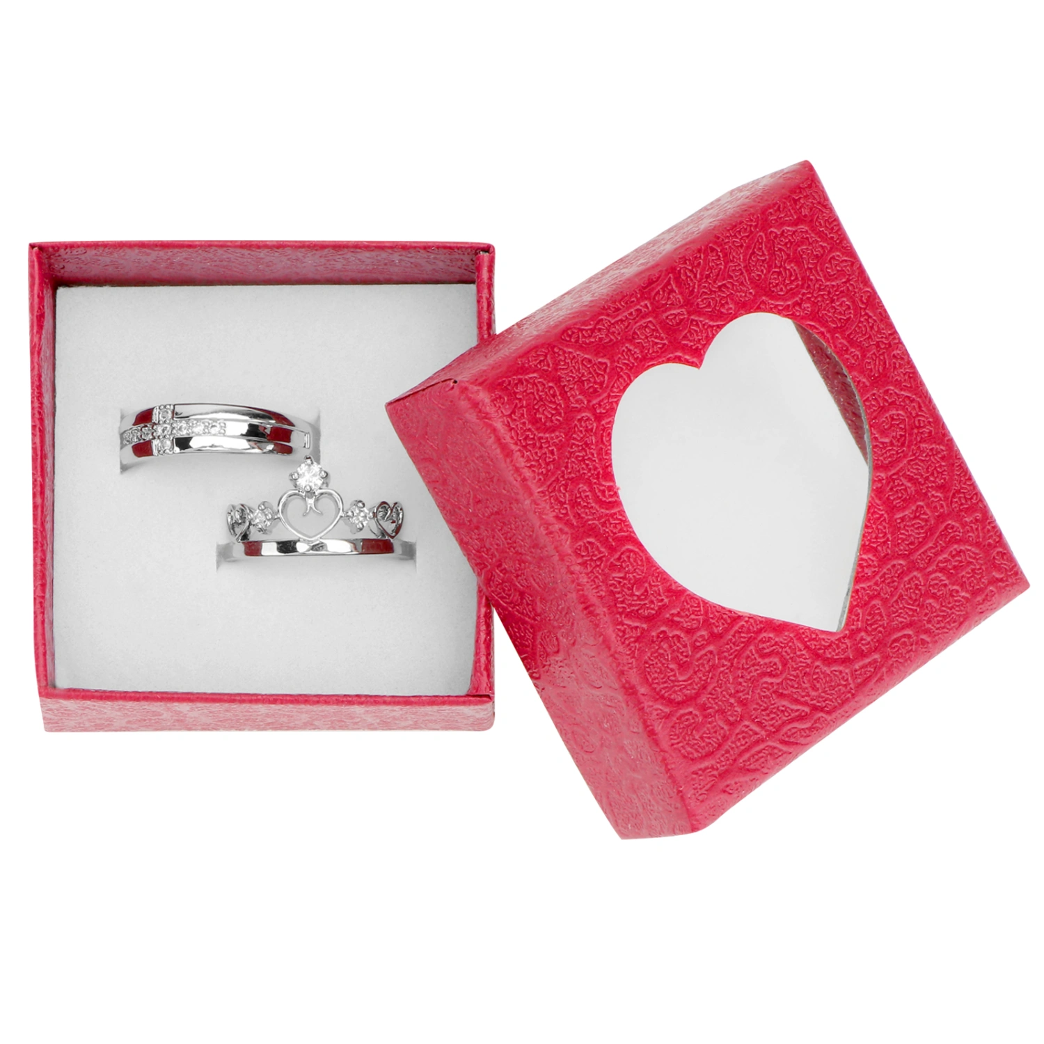 1 Pair Wedding Couple Ring Finger Jewelry Ring Decorative Ring Chic Finger Ring