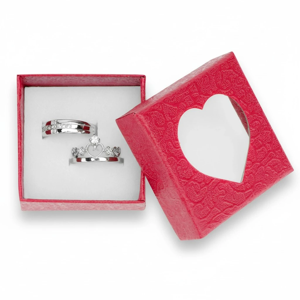 1 Pair Wedding Couple Ring Finger Jewelry Ring Decorative Ring Chic Finger Ring