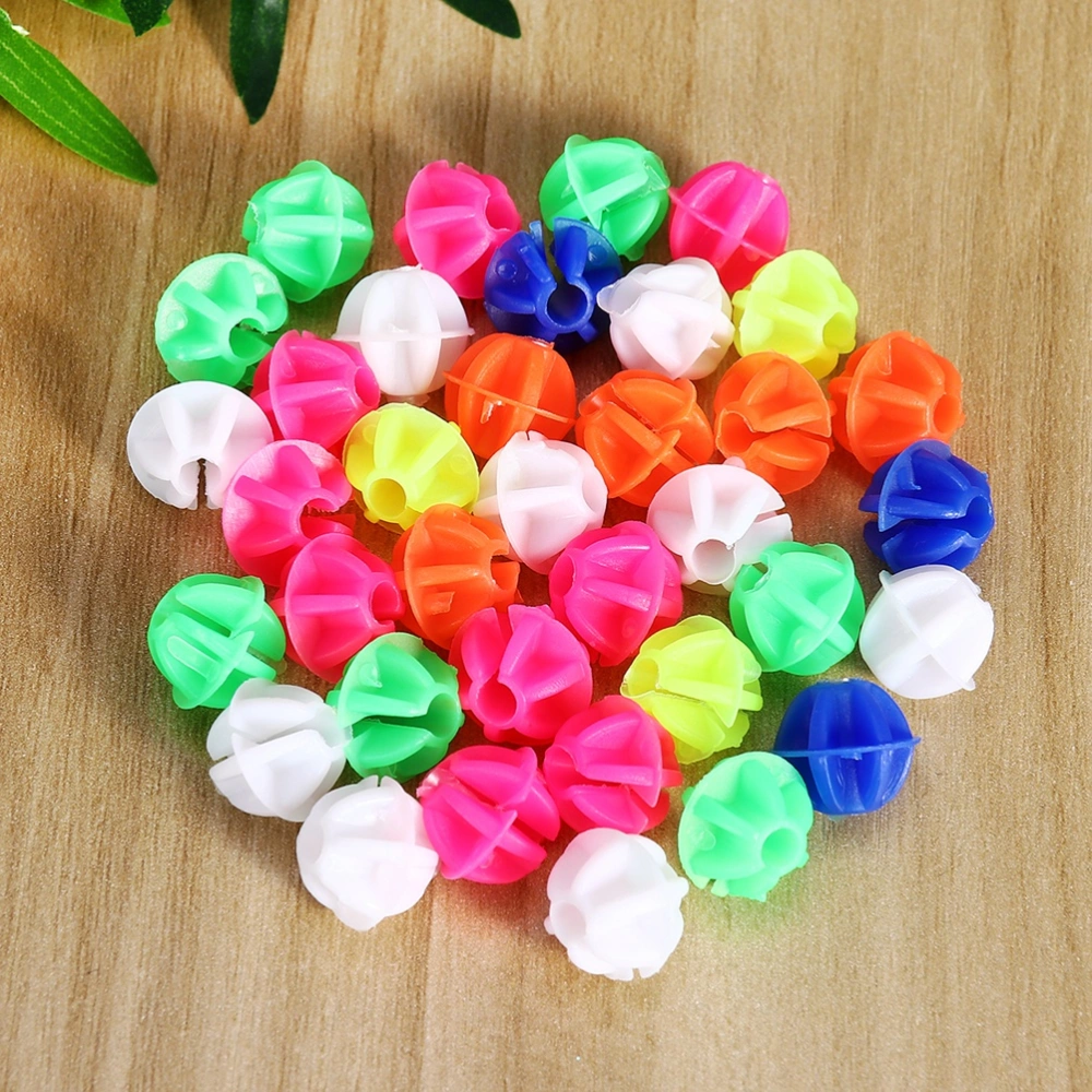 108 PCS Round Bike Wheel Spoke Beads Luminous Plastic Clip Spoke Bead Beads Wire Beads Decorations (Mix Color)