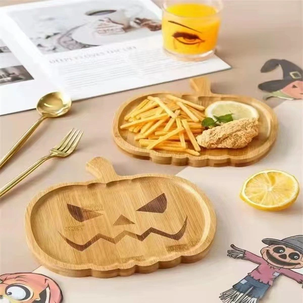 Halloween Pumpkin Shape Tray Food Storage Plate Candy Dish Snack Plate Food Serving Tray