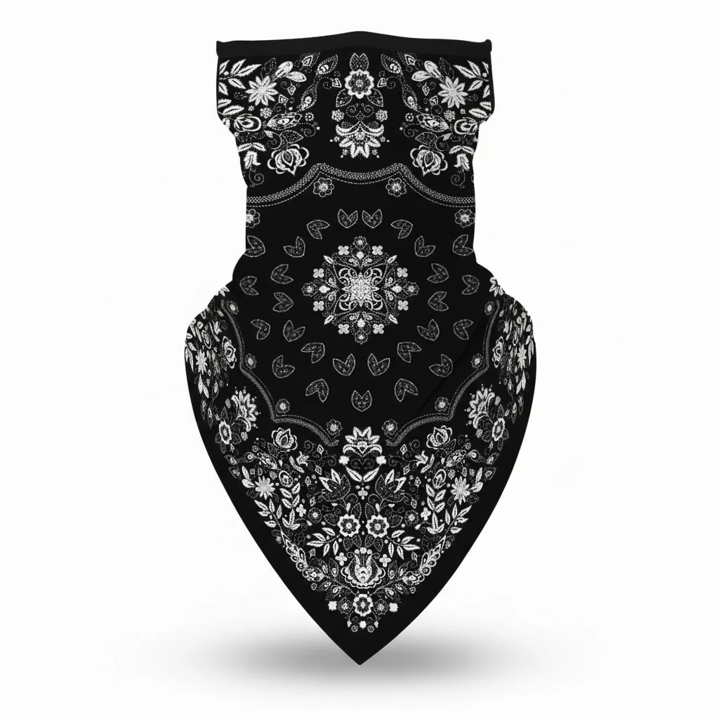 Graffiti Pattern Multifunctional Neck Gaiter Colorful Printing Mask Dustproof Neckerchief Windproof Headwrap Breathable Headband UV Protection Headwear for Outdoor Riding