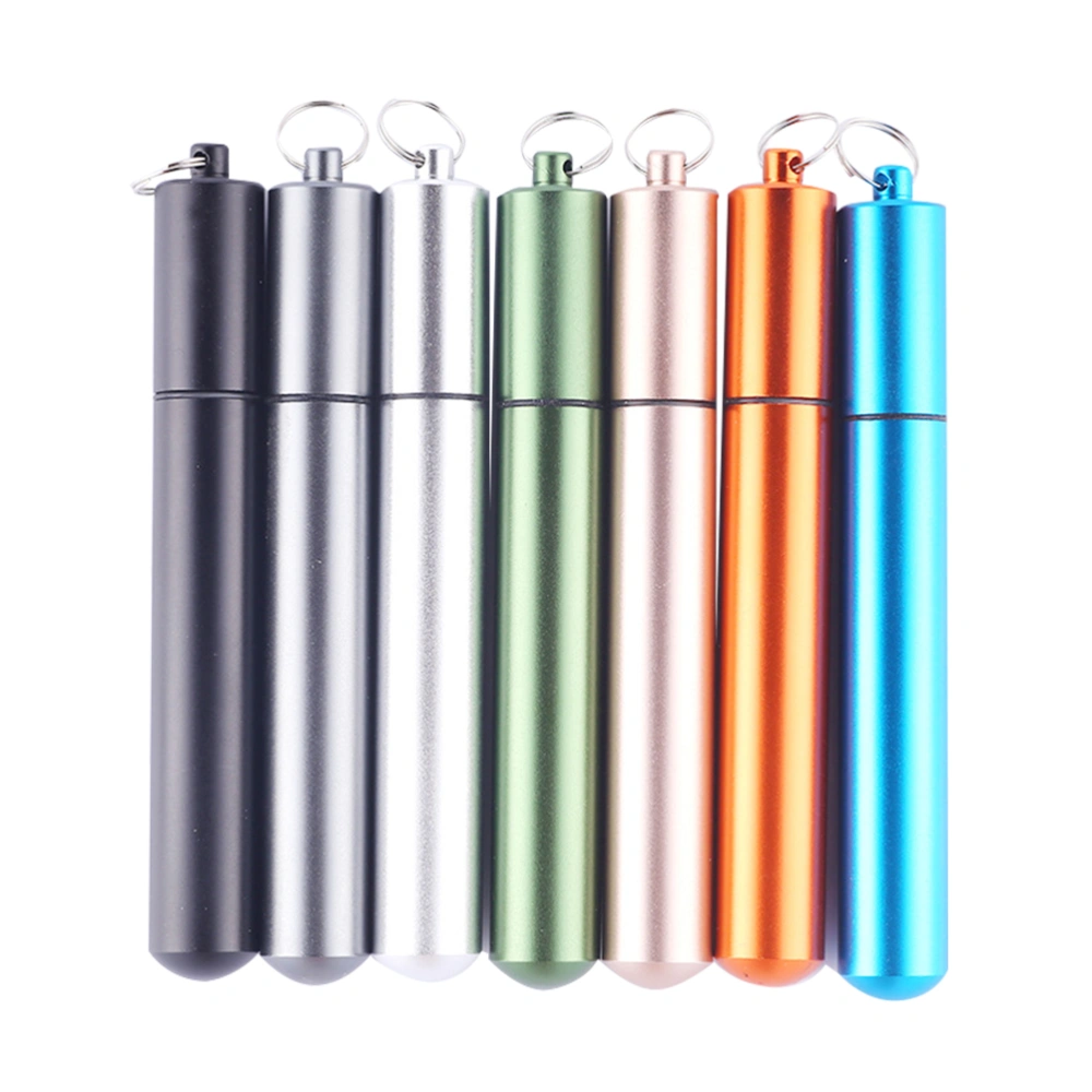 Random Color Reusable Stainless Steel Straws Telescopic 304 Food Grade Portable Travel Safe Reusable Drinking Straws With Cleaning Brush