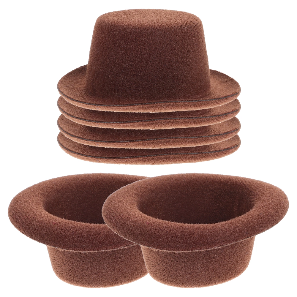 6pcs Miniature Cowboy Hat Adorable Cowboy Hat Photo Prop for Pets Cat Dog Decoration