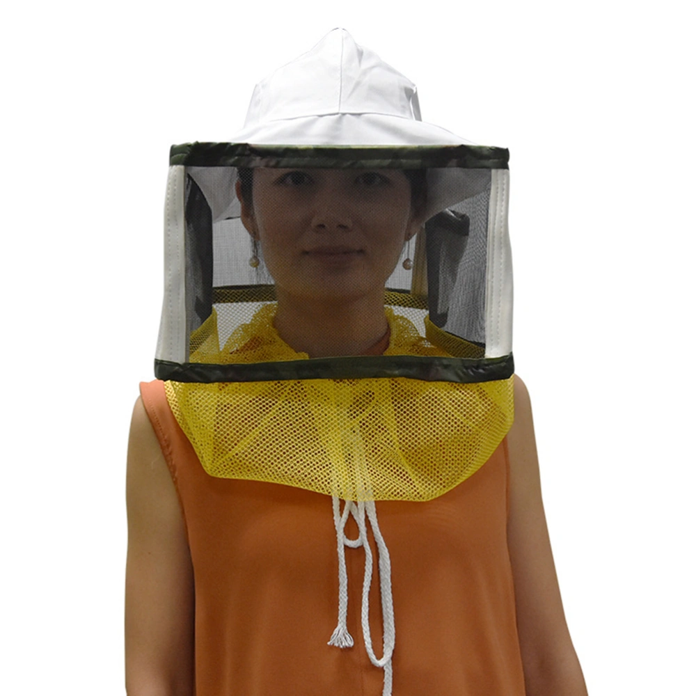 Anti-Bee Hat Head-Face Protector Beekeeping Veil Cowboy Bee Hat Bee Net Veil Full Face Neck Cover Mask Head Protective