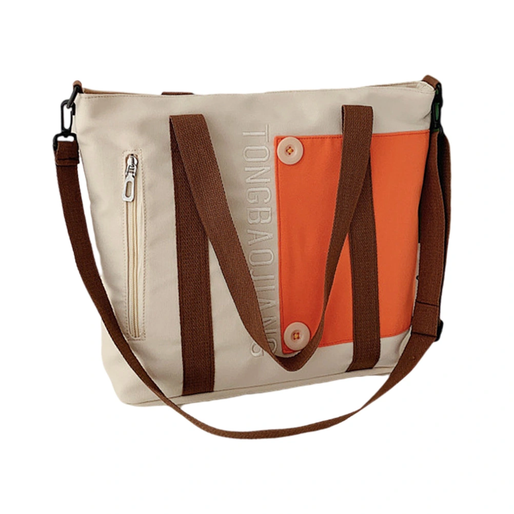 Large Capacity Canvas Shopping Bag Foldable Storage Bag Lightweight Tote Bag