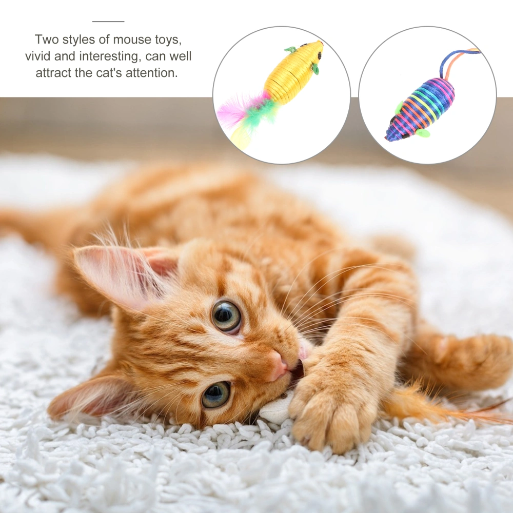 6pcs False Mouse Toys Pet Cat Bite-resistant Playing Pet Kitten Teaser Toys