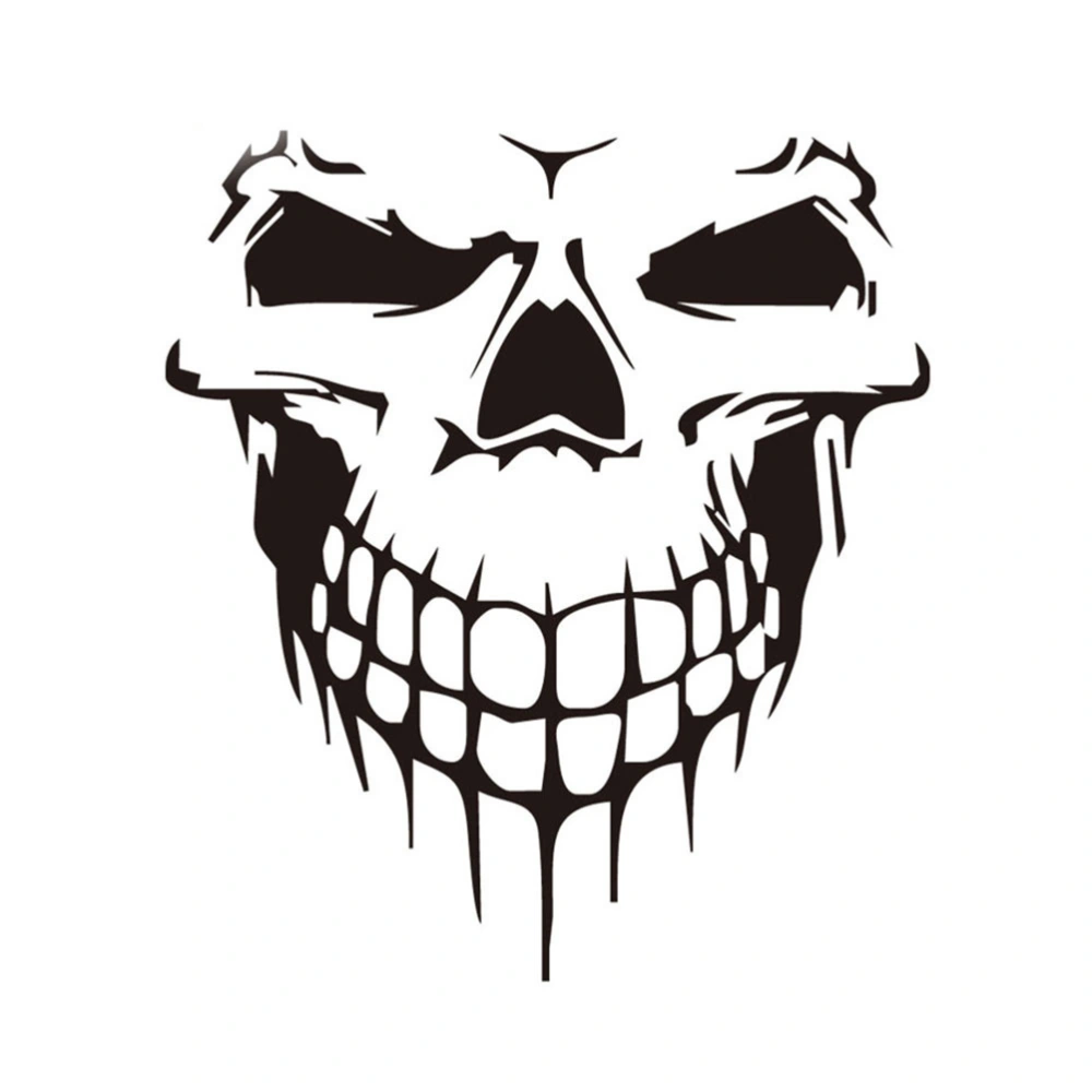 Universal Large Skull Graphic Decorative Sticker Decal Paster Car Truck Bumper Tailgate Decoration (Black)