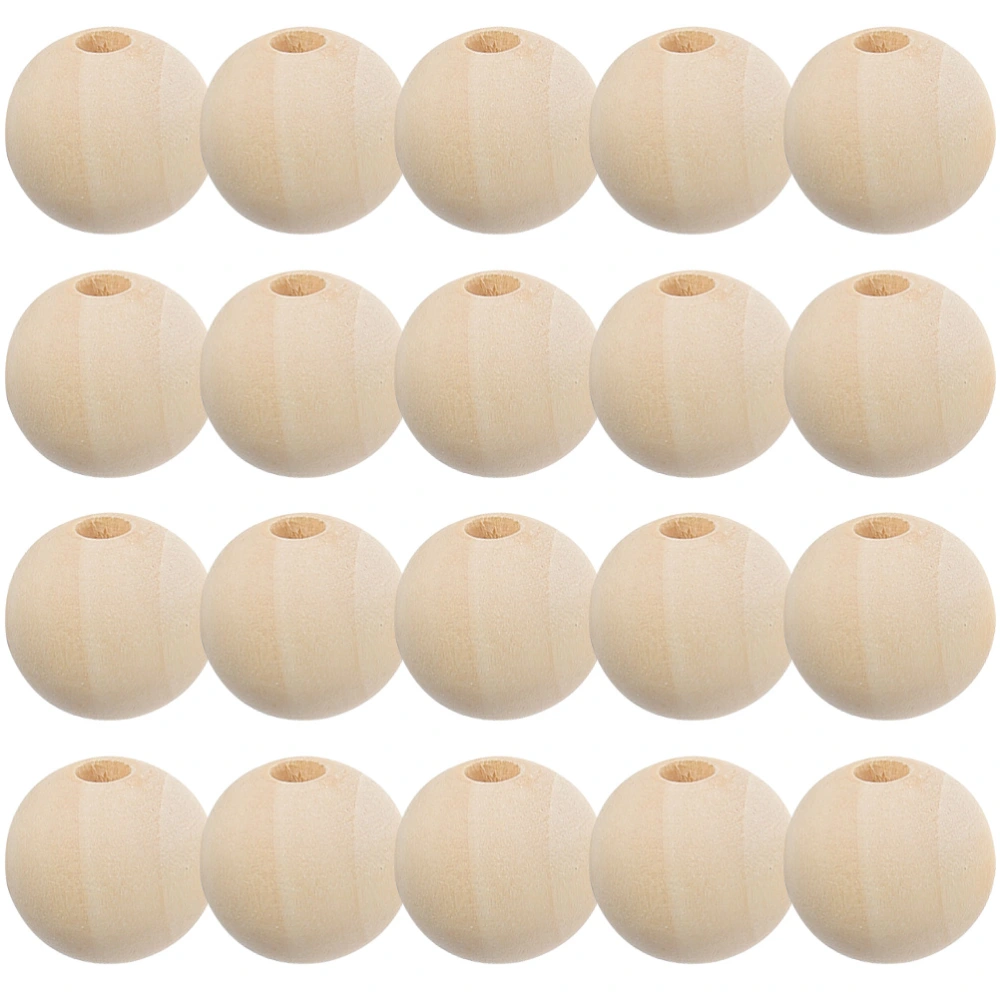 100pcs Wooden Loose Beads Dreamcatcher DIY Wooden Beads Garland Jewelry Loose Beads