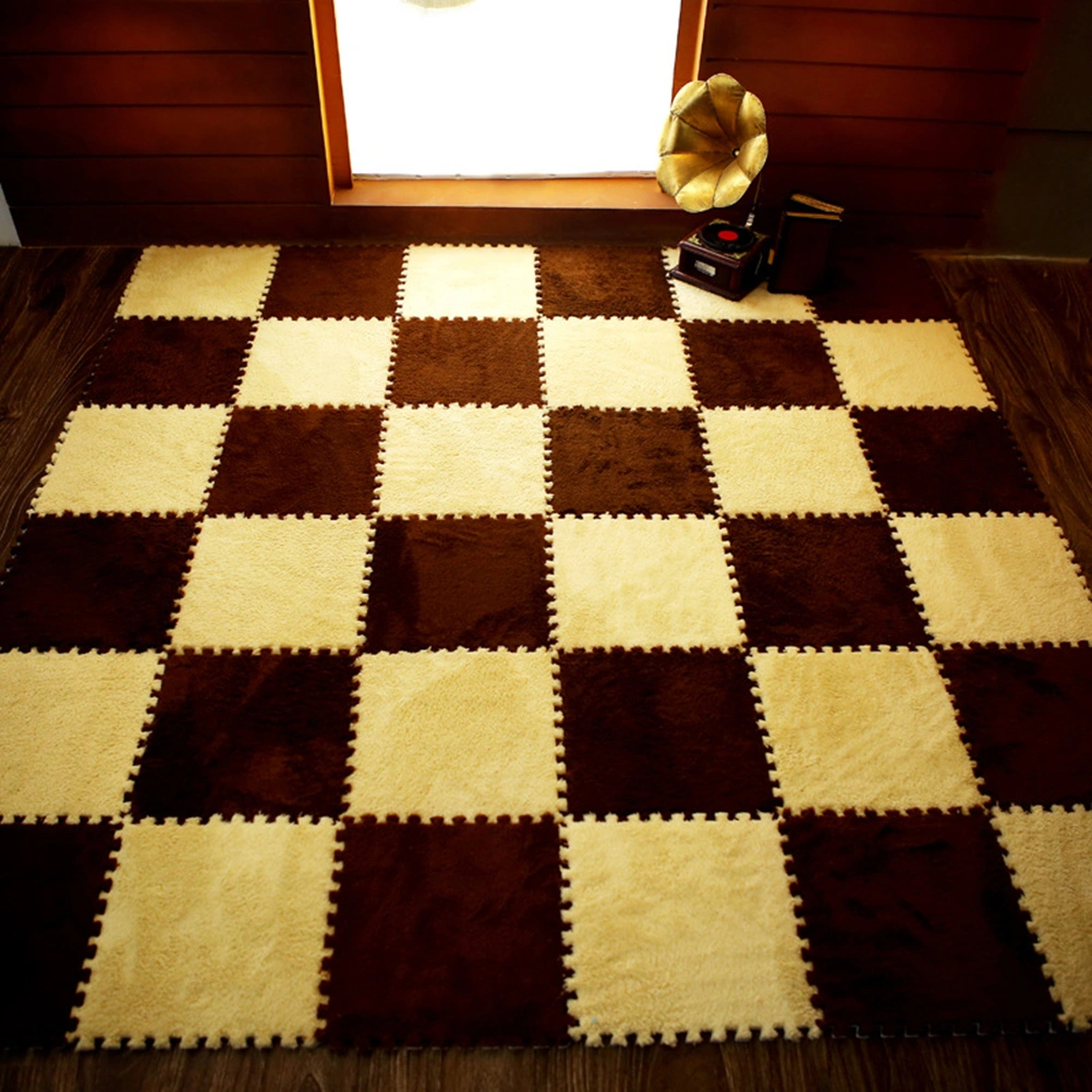 EVA Interlocking Kids Play Mats Puzzle Playmat Children Toddler Infant Crawling Exercise Area Carpet (Coffee)