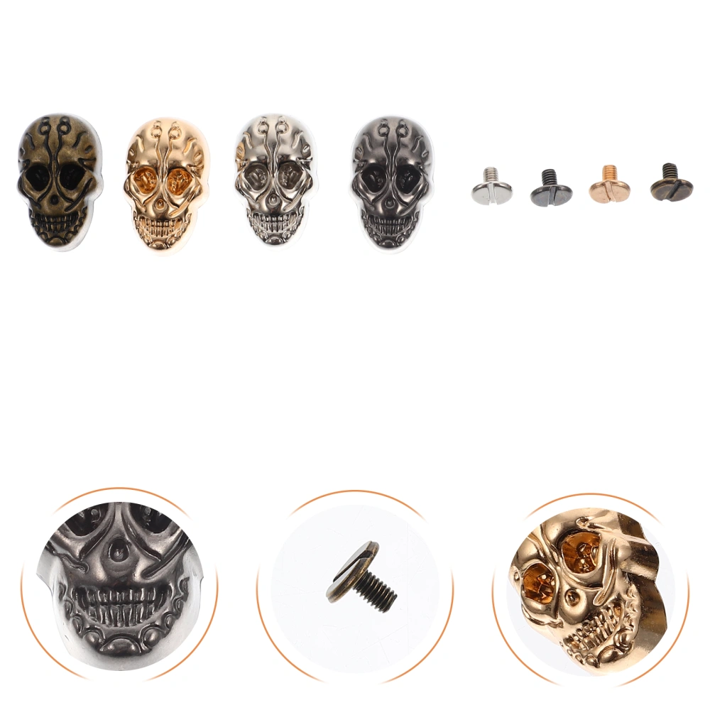 20 Sets Crafting Studs Leather Craft Rivets Crafting Skull Studs Clothing Skull Spike