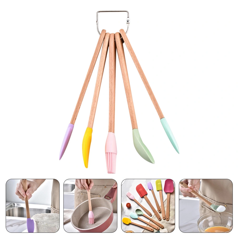 1 Set of Household Baking Tools Multi-function Baking Spatulas Convenient Silicone Spoons