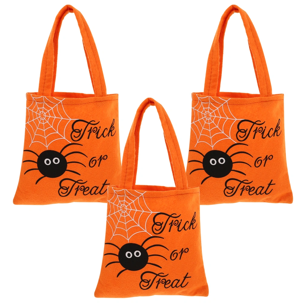 3Pcs Halloween Gift Pouches Candy Biscuit Storage Bags Gift Snacks Handbags