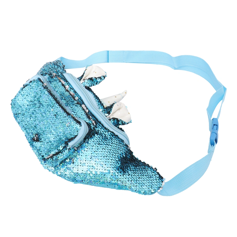 Unicorn Shaped Sequins Waist Bag Fashion Stylish Casual Chest Bag Sports Bag Cosmetic Waist Pouch Fanny Pack for Shopping Travel (Blue)