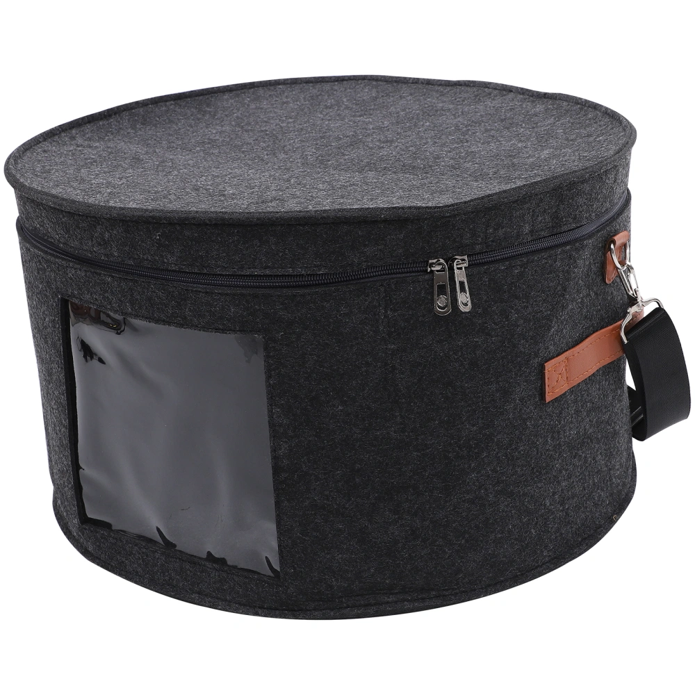 Cowboy Hat Carrier Case Round Storage Box Portable Hats Organizer for Men Women