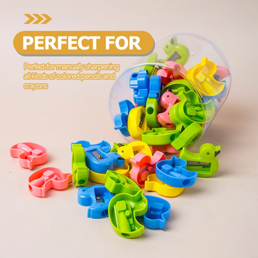 48Pcs Adorable Pencil Sharpeners Portable Hand Sharpeners Household Sharpeners