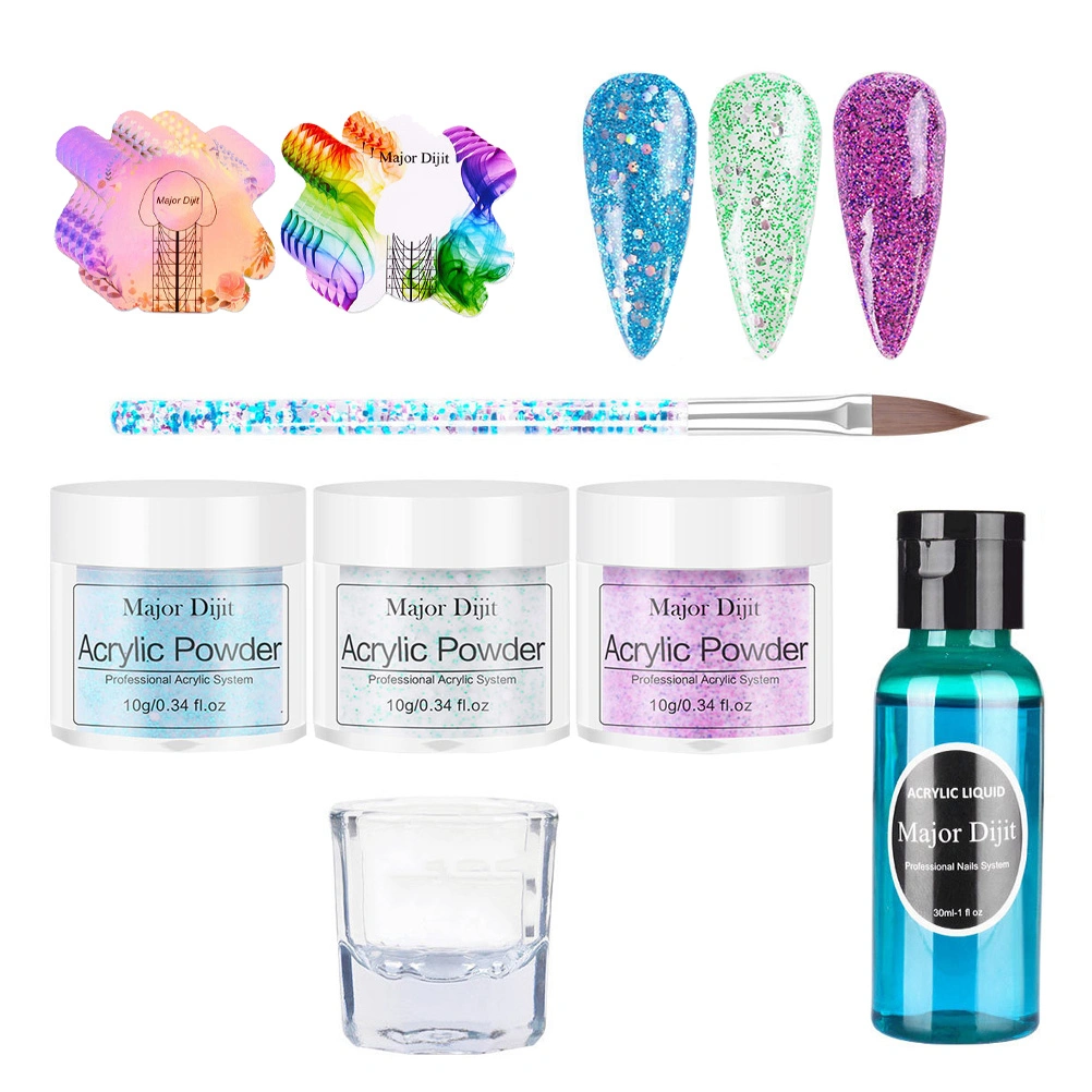 1 Set Acrylic Powder and Liquid Set Professional Nail Art Crystal Powder Kit